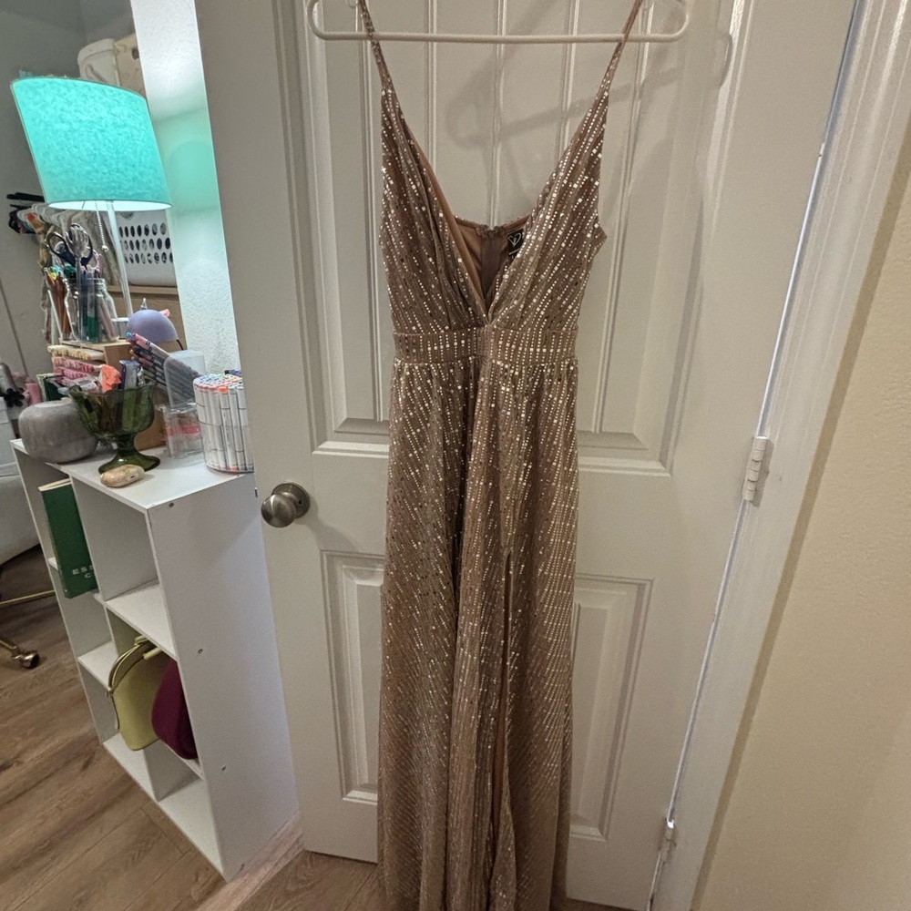 Sparkling Gold Evening Gown